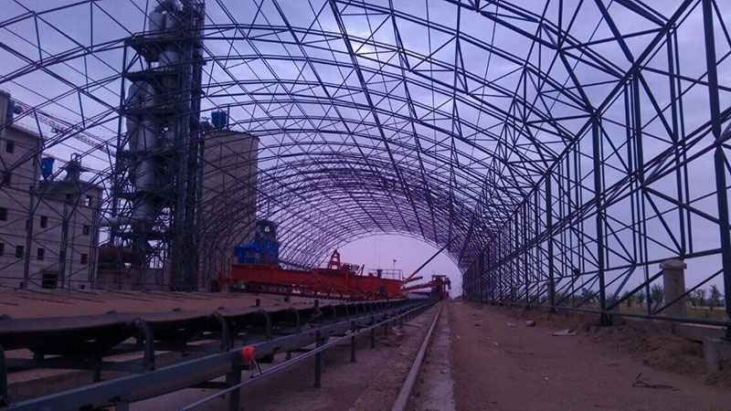 溧阳煤棚网架安装